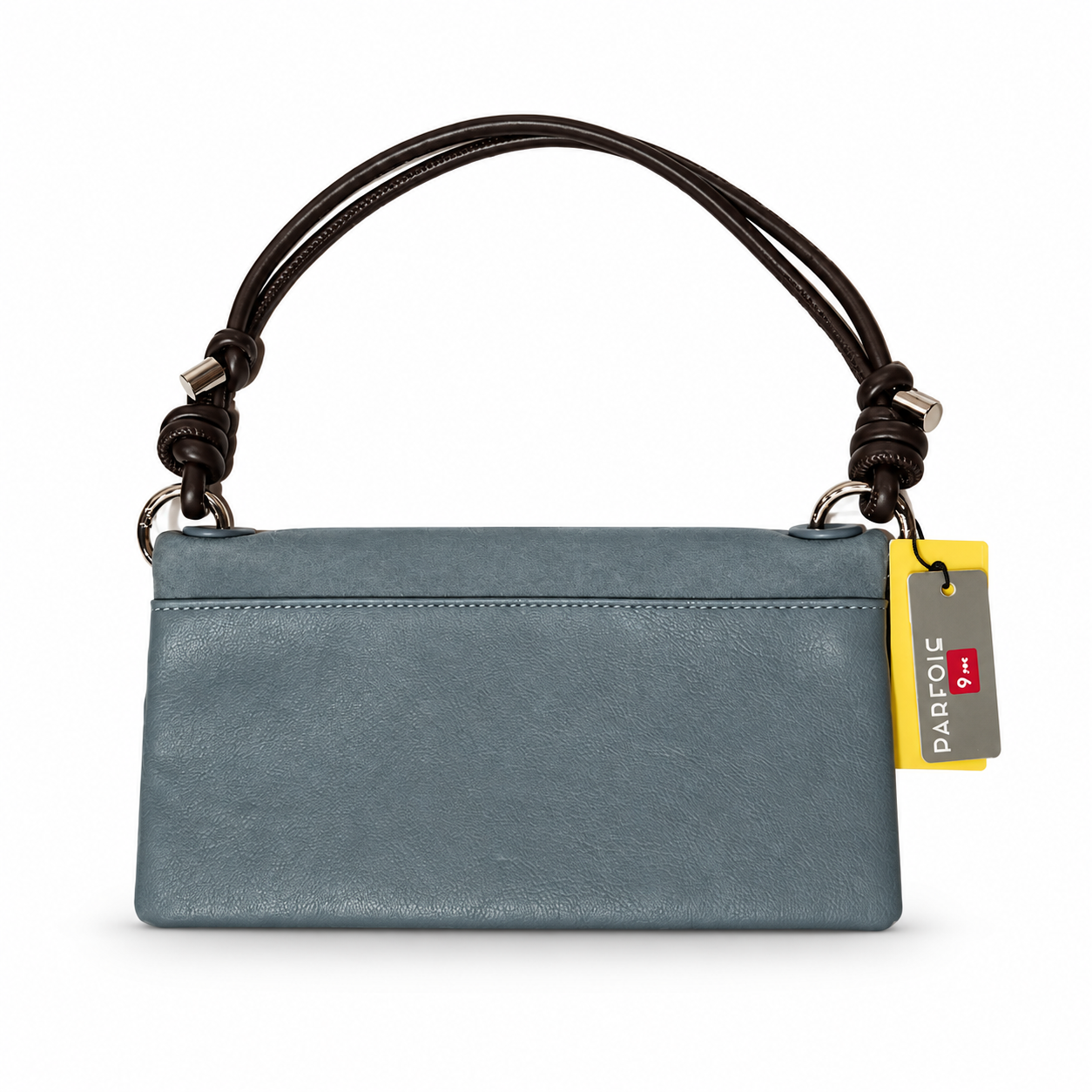 PARFOIS Blue Grey Knotted Handle Shoulder Bag