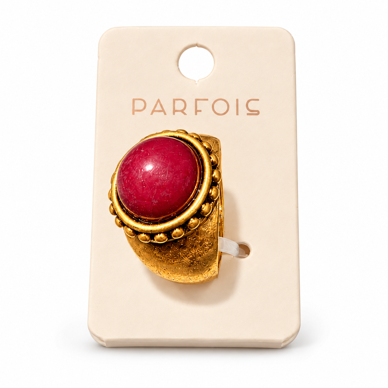 Parfois red stone ring
